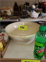 OVEN WARE LARGE MIXING BOWL 12.5 - SHOWS REPAIR