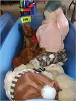 TOTE OF STUFFED ANIMALS- BEARS- TIME OUT DOLL