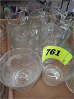 2 FLATS OF GLASS STEMWARE- BARWARE GLASSES