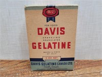 Vintage Davis Gelatine Paper Box with Contents