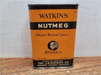 Vintage Watkins Nutmeg Tin # Empty