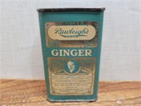 Rawling Ginger Tin #Empty 2 1/8inWx1 1/4inDx3 3/4H