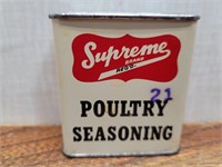 Vintage Supreme Poultry Seasoning Tin #Empty