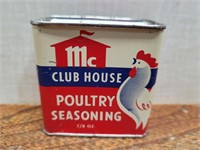 Vintage Mc Club House Poultry Seasoning Tin #Empty