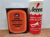Club House Chili Powder Tin + Paper Salt Container