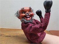 Vintage Hairy Nosed Old Man Punching Puppet GWO