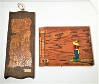 Wooden Scrapbook With Contents