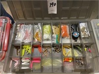 Plastic Case Double Sided w/asst. fishing items