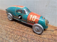 Vintage Key Wind Up Litho Racing Car #10