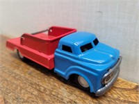 Vintage Tin Blue-Red Flat Bed Truck S-2001