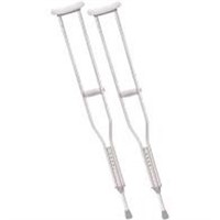 1 PAIR WALKING CRUTCHES WITH UNDERARM PAD AND
