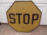 vintage reflective stop sign