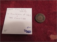 1863 U.S. civil war token