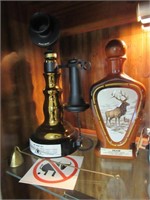 candlestick phone decanter & bottle