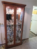 lighted glass cabinet