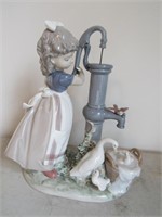lladro girl with pitcher pump