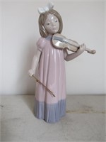 lladro girl with fiddle figurine