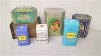 Collection of Containers Tea Tins and more