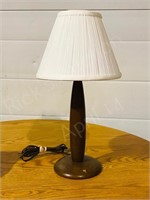 vintage wood table lamp - 18" h