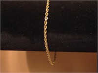 14K Gold Rope Bracelet