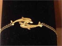 14K Gold Dolphin Bracelet