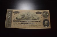 1864  20.00 Confederate Note