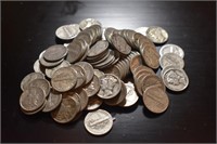 100 Mercury Dimes .10