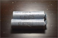 2 Rolls War Nickels, 1944P & Mixed 35%