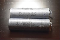 2 Rolls1945P War Nickels 35%