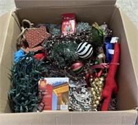 Large Box of Assorted Christmas Decor