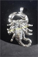 Pendant Scorpion Silver Plated Approx. 3 1/2" Tall