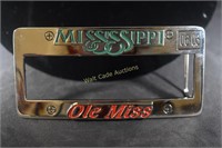 Belt Buckle Ole Miss Silver Plated Approx. 5
