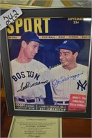 Dimaggio and Williams Signed 8x10 Framed photo