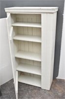 Country Chic Narrow Storage Cabinet with 4 Shelves