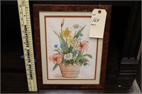 Beautiful floral art framed