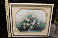 Gorgeous framed flowers artwork