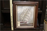 Amazing framed art of ship