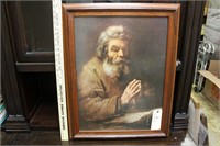 Rembrandt old man praying reproduction