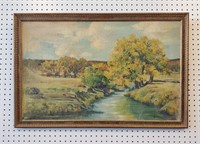 Circa 1930s Landscape Oil Painting Signed Morledge