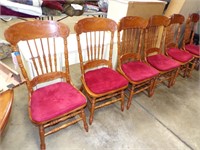 6 Dinning chairs w/seat pads
