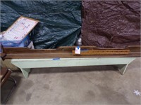 Wooden Bench & 2 wooden Plate rack/shelves