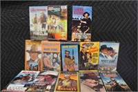 Box of vintage VCR movies (mostly Westerns)