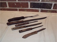Lot of 6 Vintage Kitchen Knives