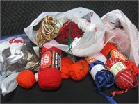 Tote of Craft items (Yarn)