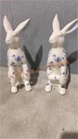 Ceramic Bunnies by Valerie, Set of 2