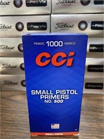 New CCI Small Pistol Primers No. 500 1000qty -