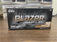 New Blazer 9mm Luger 50rds CCI - HARD TO FIND