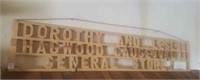 Wood routed sign. Causeyville General Store 11" x
