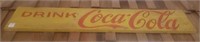 Wood Coca cola sign. Routed 7.5 x 40"