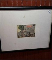 Country General store print matted and framed